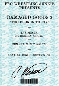 2025 Pro Wrestling Junkie Damaged Goods 2 Signed Stub Cards